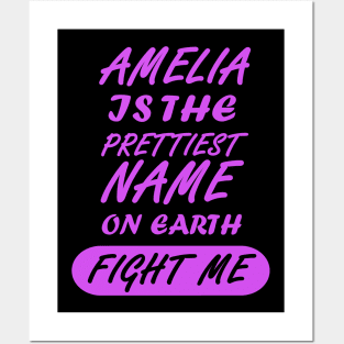 Amelia name girls women birth pregnant Posters and Art